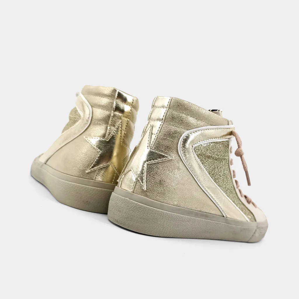 Rooney Goose High Tops - Gold