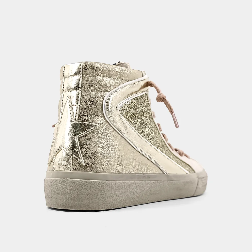 Rooney Goose High Tops - Gold