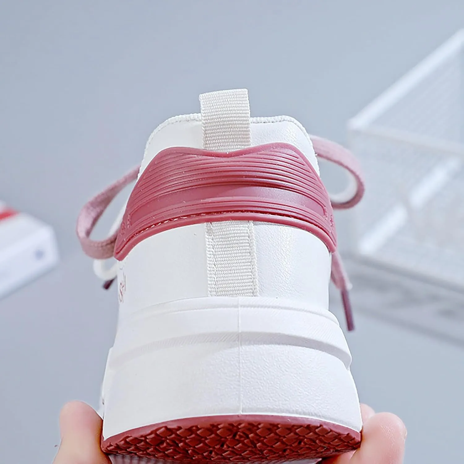 Running Shoes for Women Lether Business Casual Shoes Wedge Sneakers Sneakers for Women Running Fashion Walking Basketball Shoe Cross Trainer Shoe