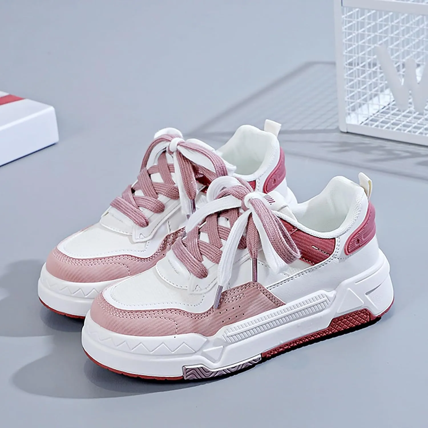 Running Shoes for Women Lether Business Casual Shoes Wedge Sneakers Sneakers for Women Running Fashion Walking Basketball Shoe Cross Trainer Shoe