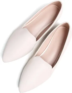 SAILING LU Women Pointed Toe Ballets Flats Faux Suede Comfortable Soft Ballet Walking Shoes Dressy Slip-on Ballerina Shoes