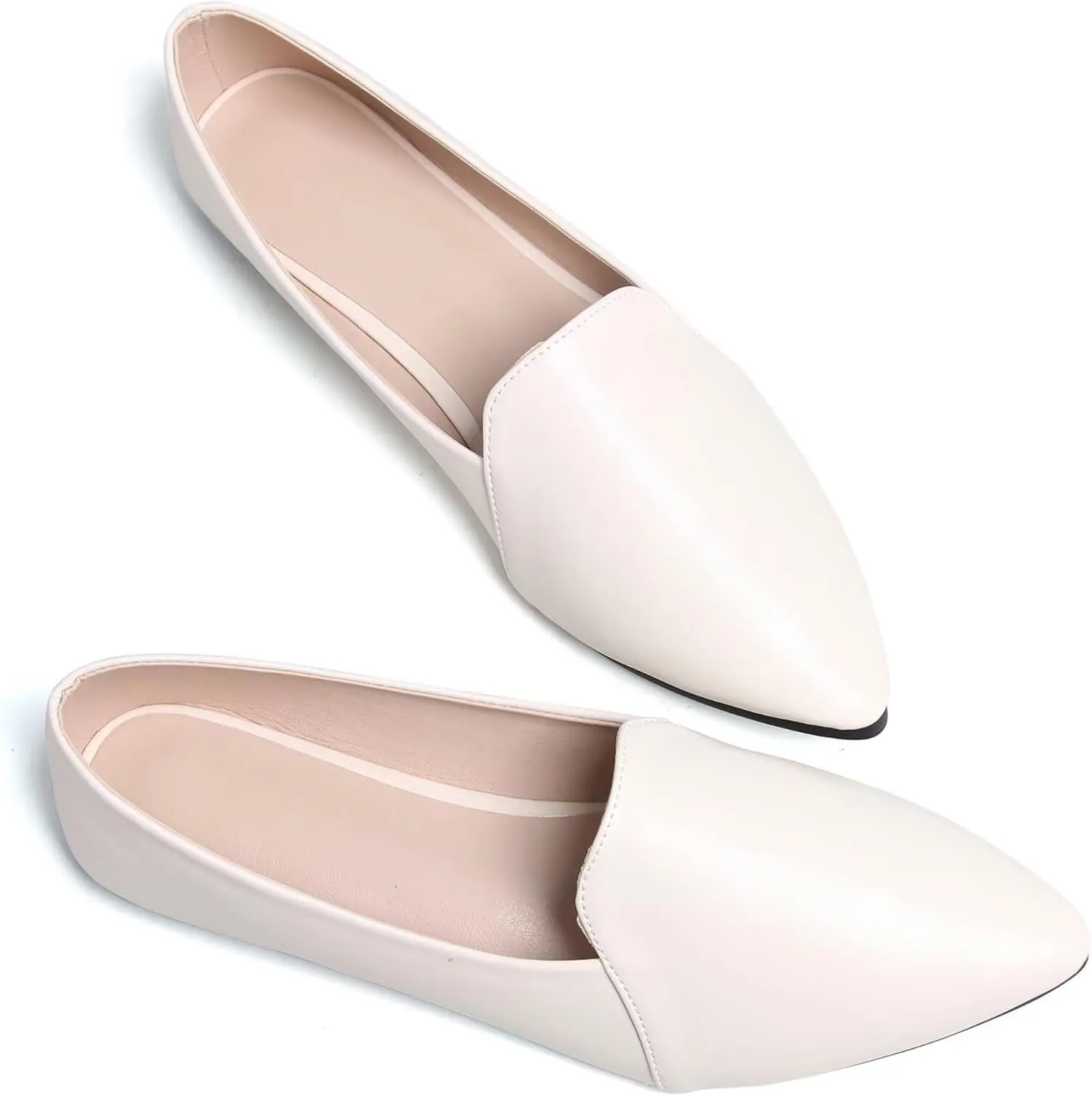 SAILING LU Women Pointed Toe Ballets Flats Faux Suede Comfortable Soft Ballet Walking Shoes Dressy Slip-on Ballerina Shoes