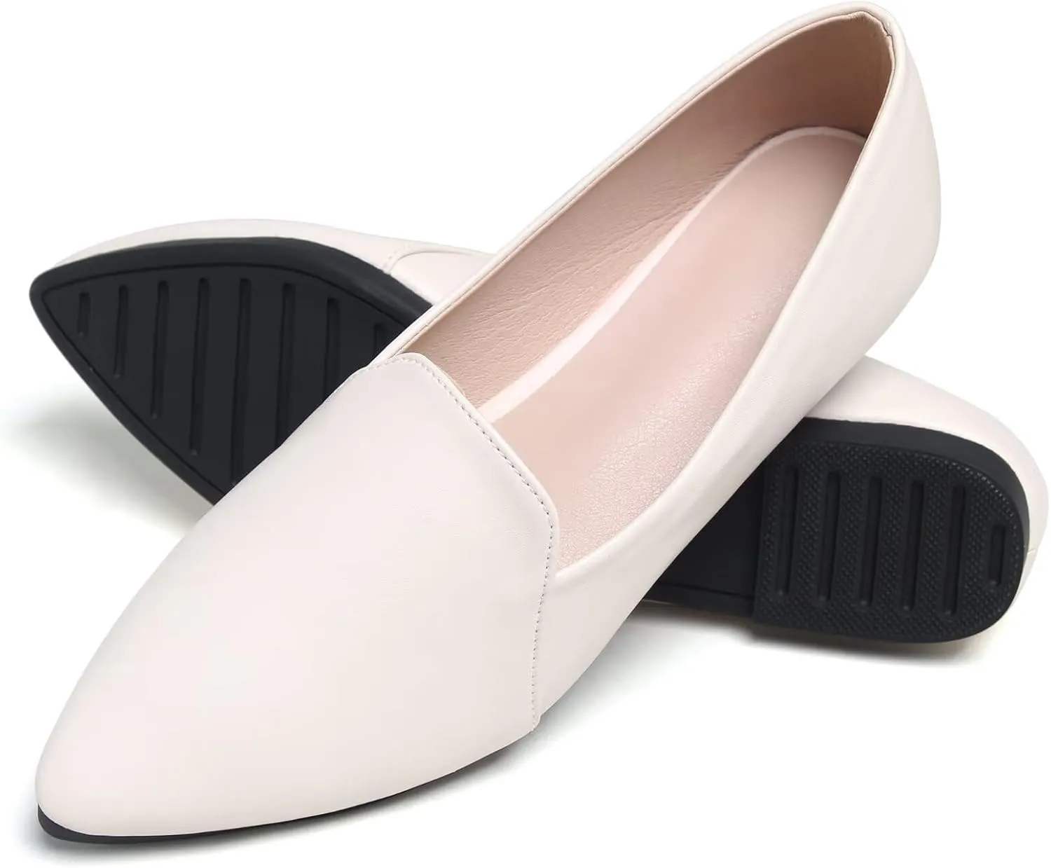 SAILING LU Women Pointed Toe Ballets Flats Faux Suede Comfortable Soft Ballet Walking Shoes Dressy Slip-on Ballerina Shoes