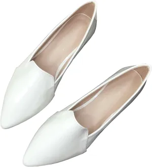 SAILING LU Women Pointed Toe Ballets Flats Faux Suede Comfortable Soft Ballet Walking Shoes Dressy Slip-on Ballerina Shoes
