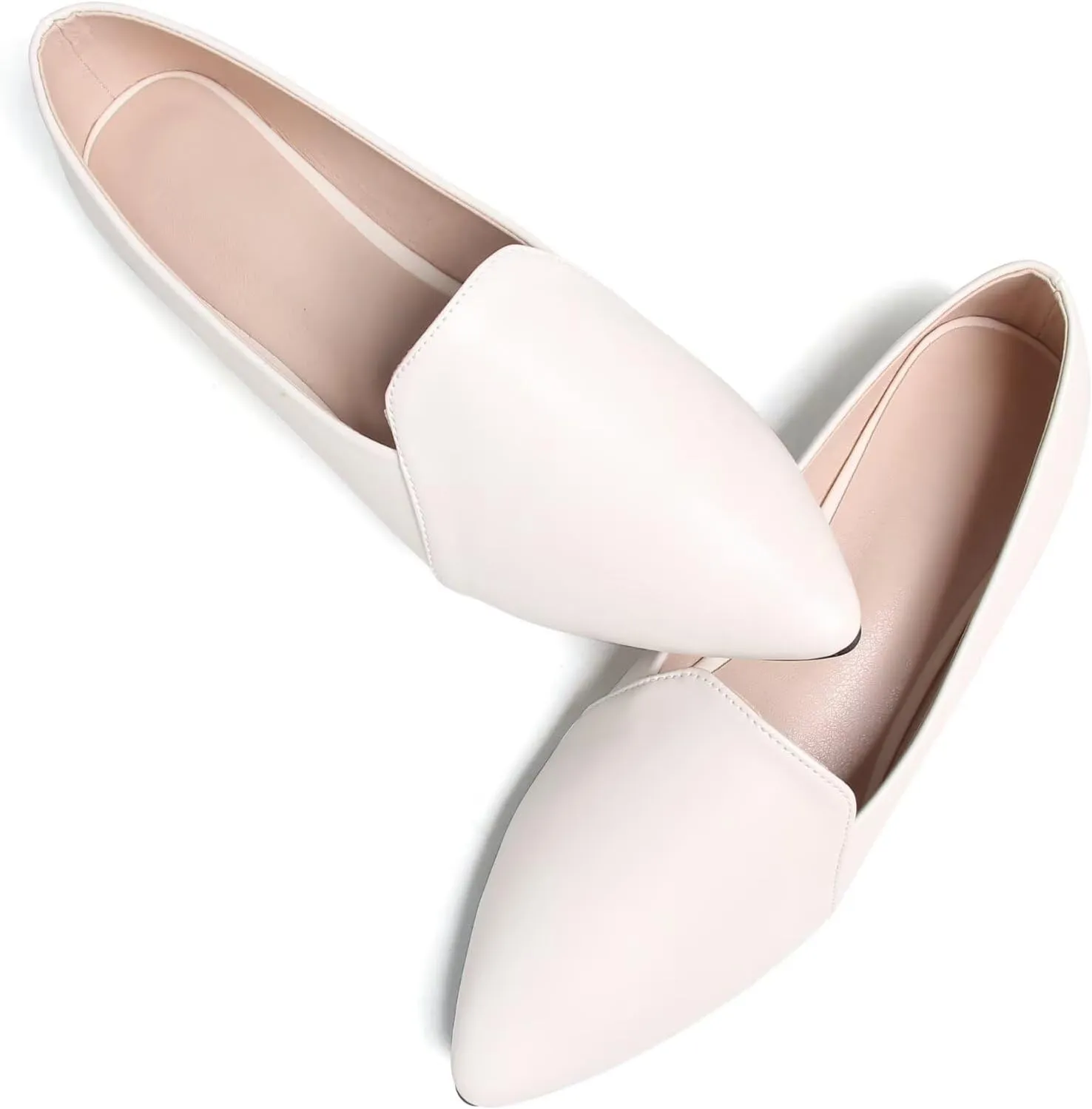 SAILING LU Women Pointed Toe Ballets Flats Faux Suede Comfortable Soft Ballet Walking Shoes Dressy Slip-on Ballerina Shoes