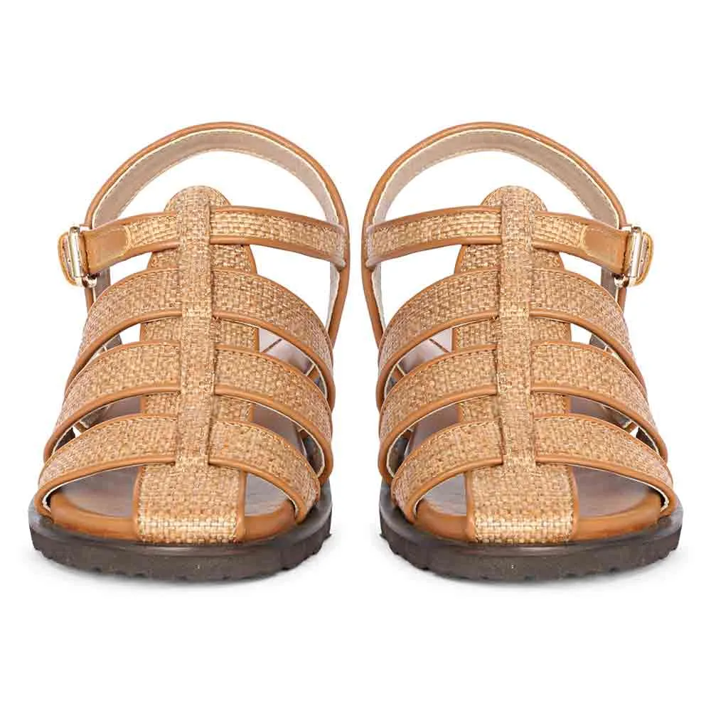 Saint Alta Khaki  Studded Strappy Sandals