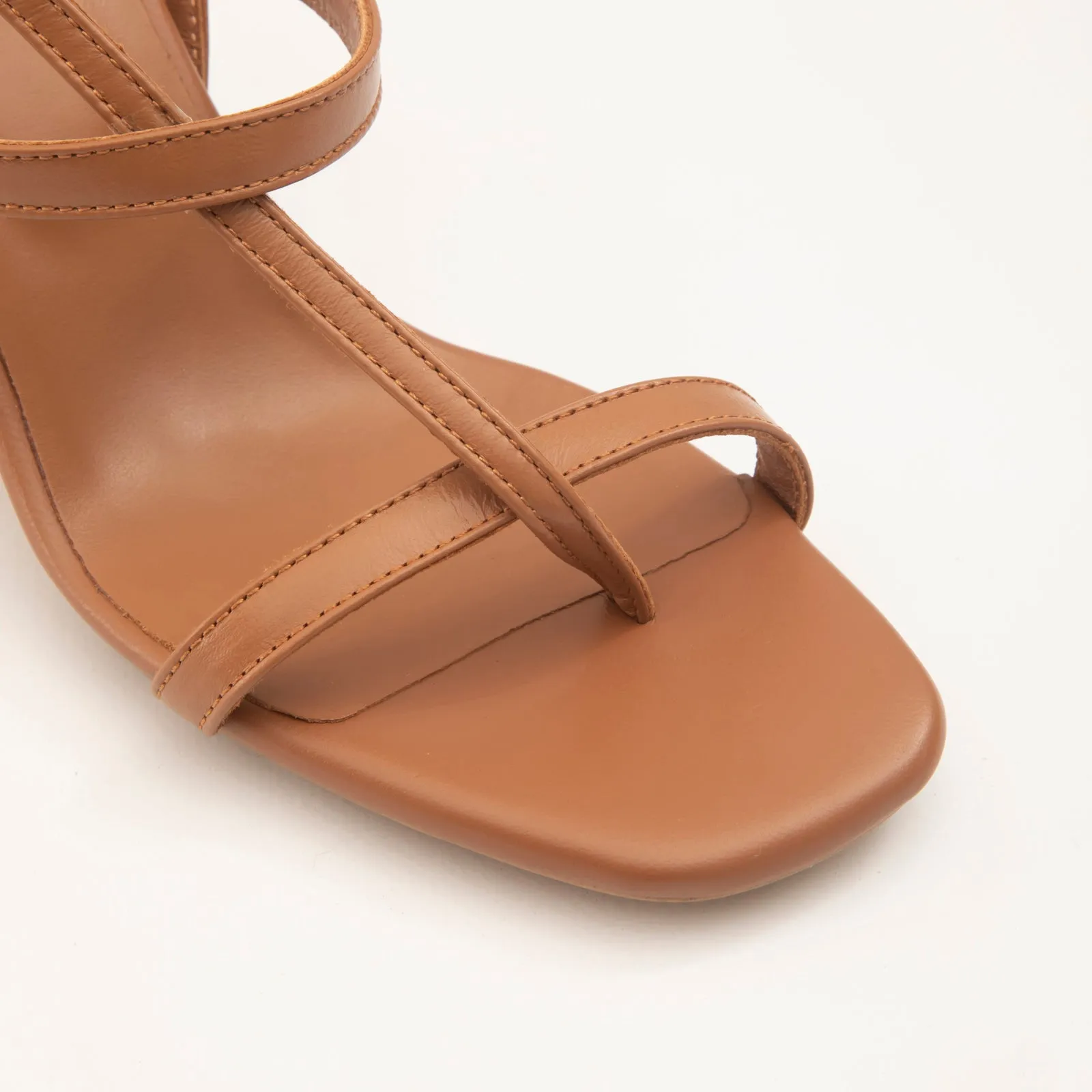 Samara-TR real leather white woman heels
