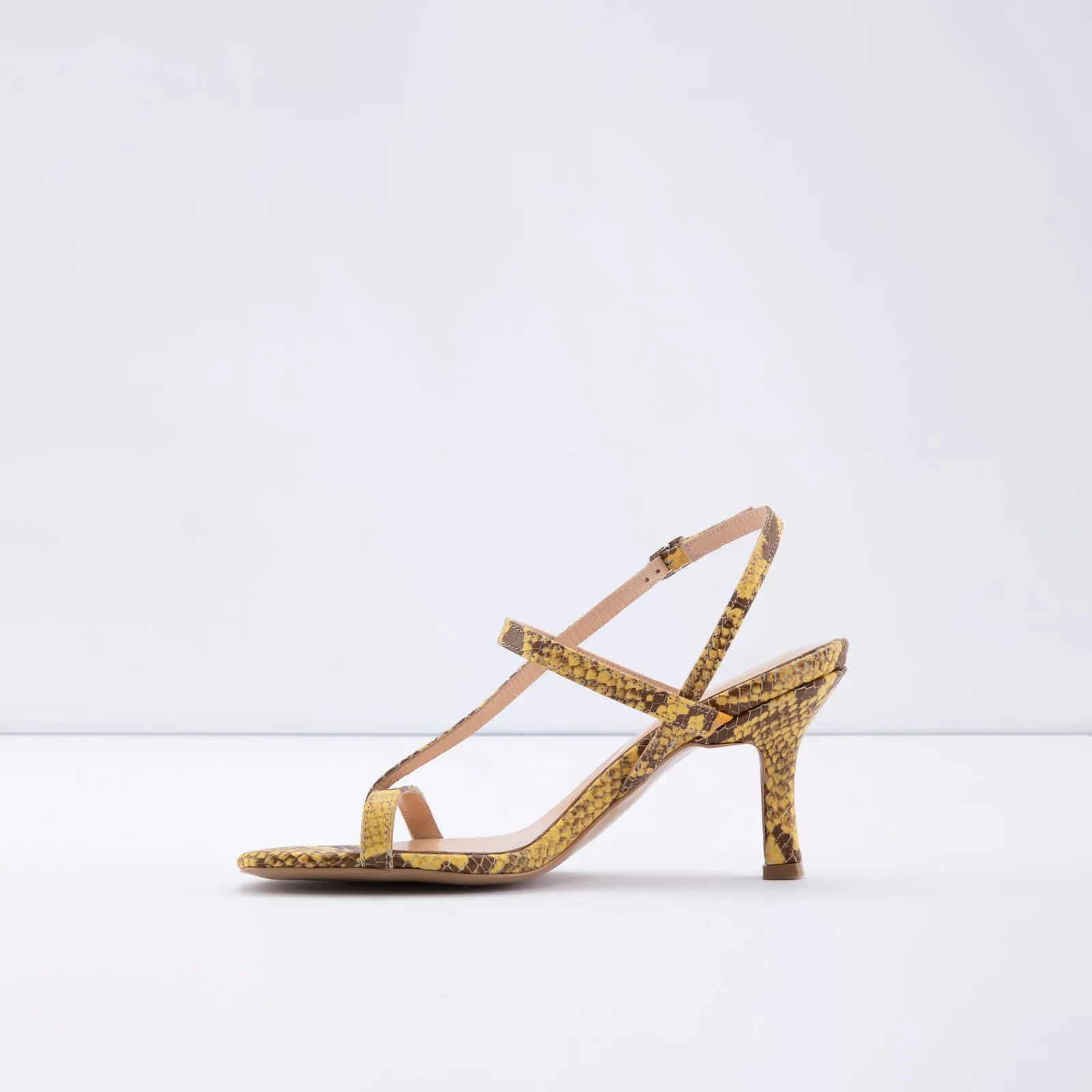 Samara-TR real leather white woman heels