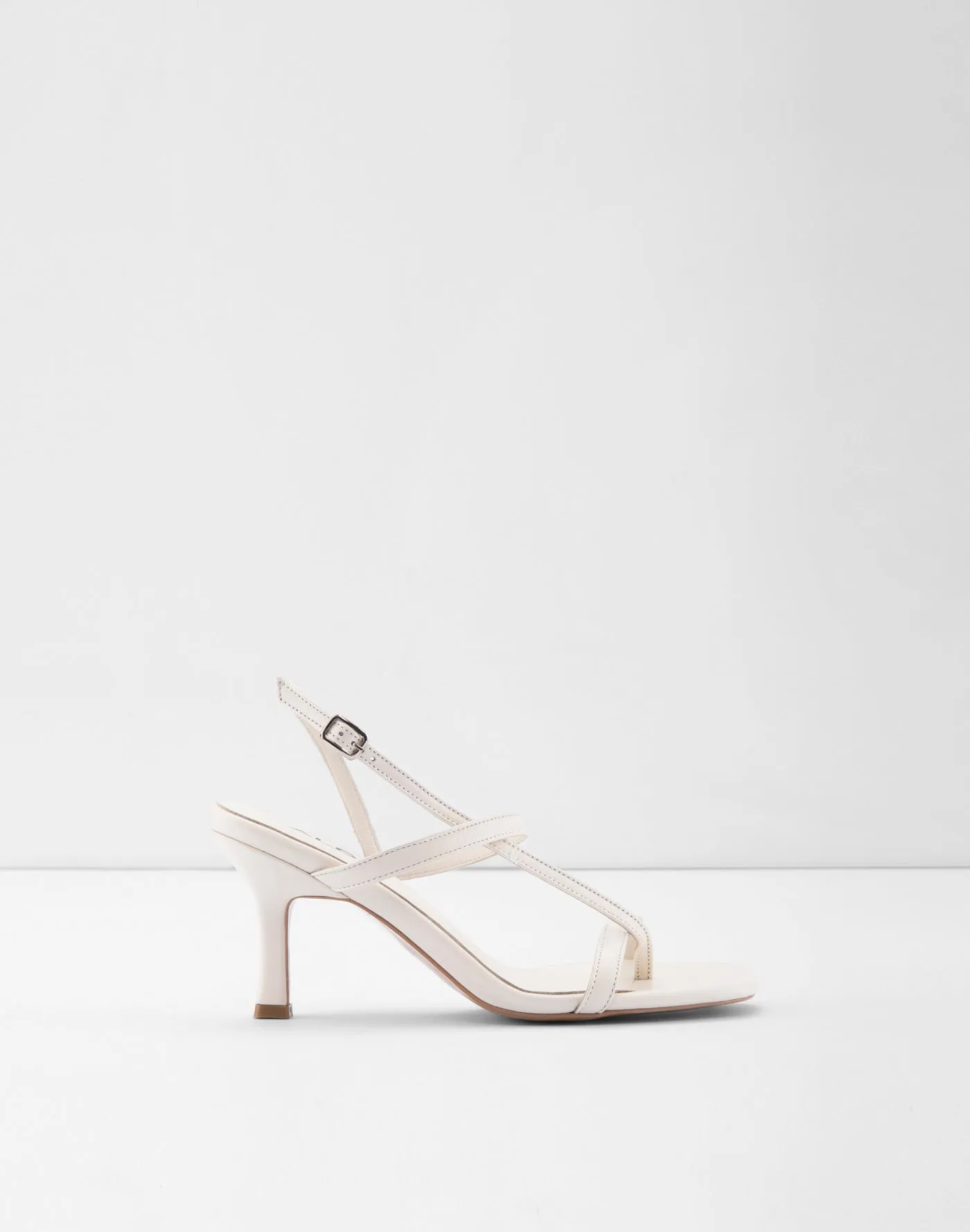 Samara-TR real leather white woman heels