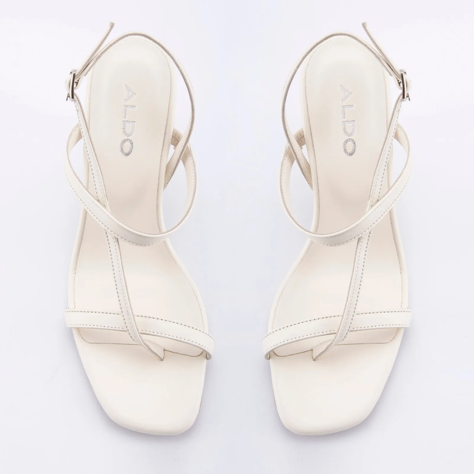 Samara-TR real leather white woman heels