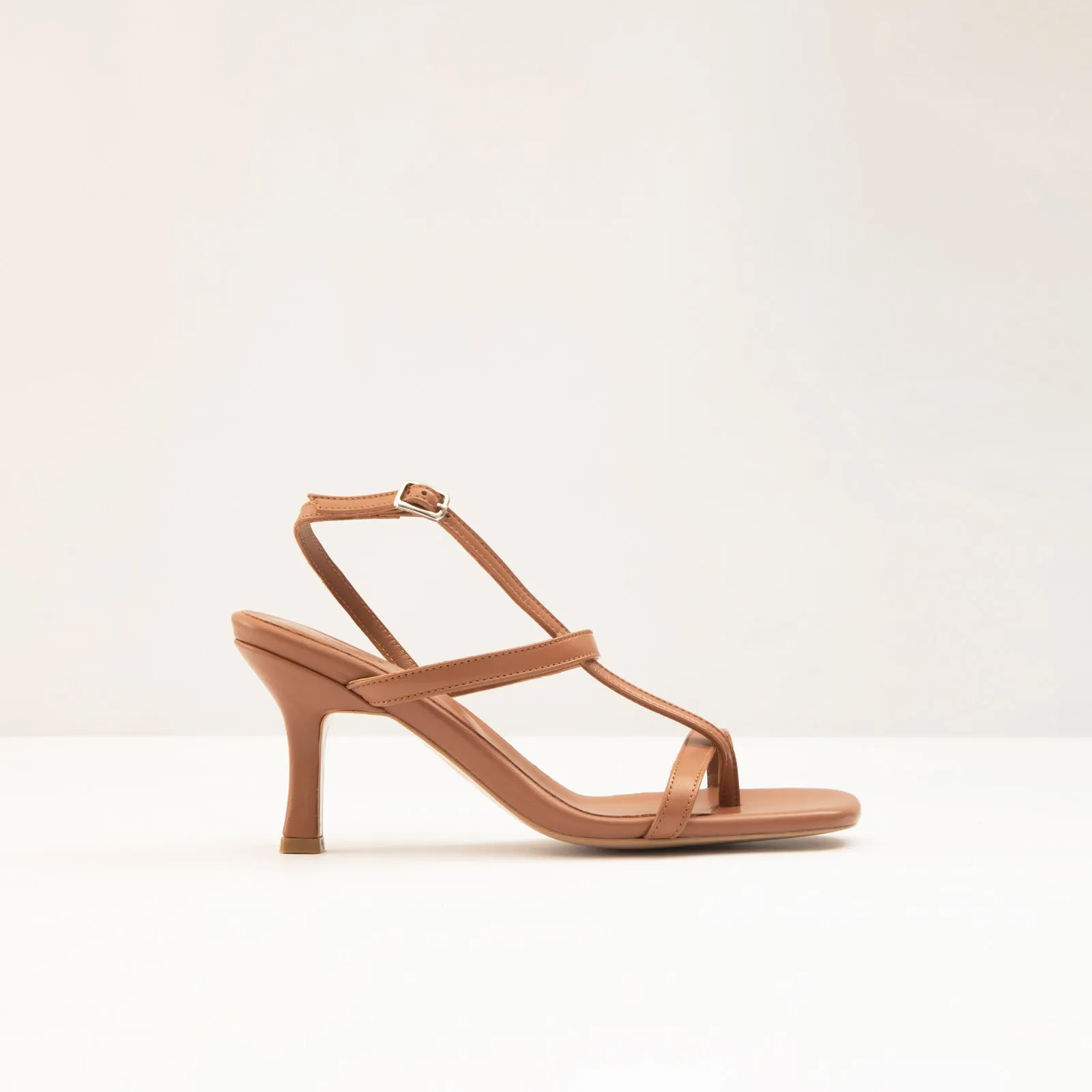 Samara-TR real leather white woman heels