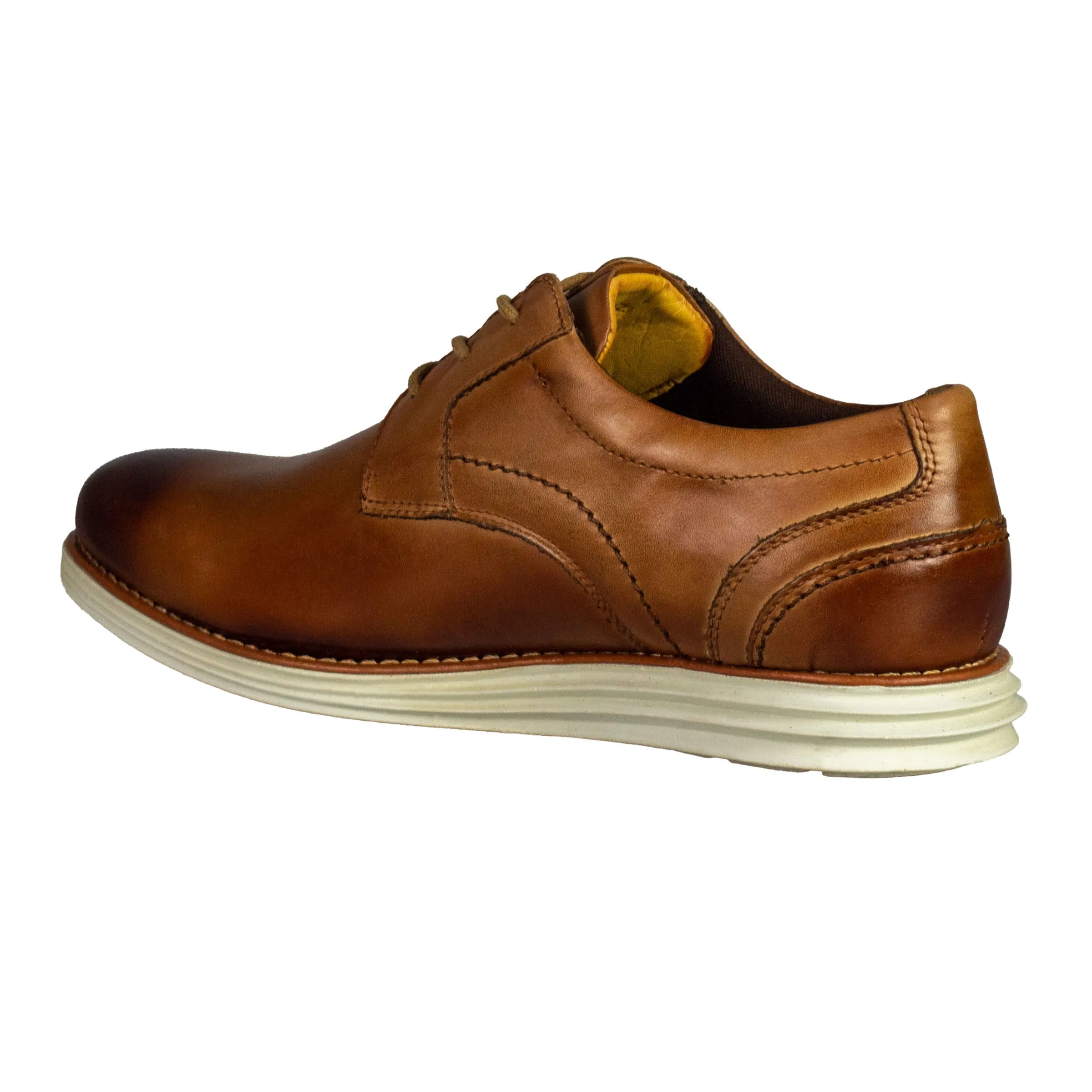 Sandro Moscoloni Men's three eyelet plain toe oxford Franca Tan