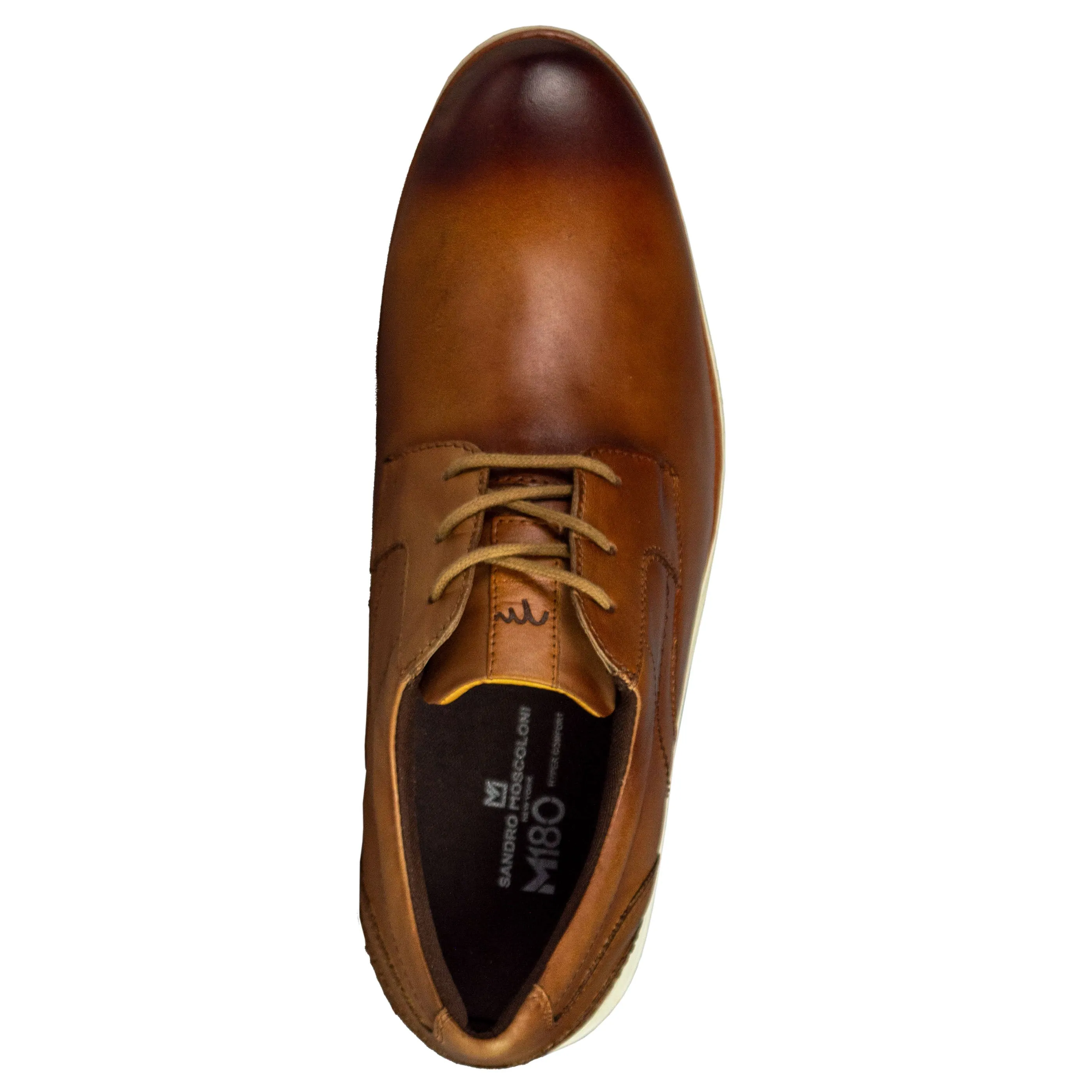 Sandro Moscoloni Men's three eyelet plain toe oxford Franca Tan