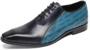 Santimon Men's Oxfords Formal Dress Leather Tuxedo Shoes for Men Fashion Prom Wingtip Oxford Business Casual Shoes Men