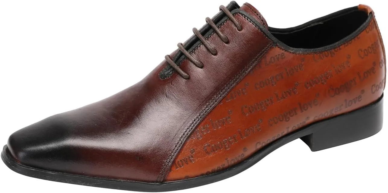 Santimon Men's Oxfords Formal Dress Leather Tuxedo Shoes for Men Fashion Prom Wingtip Oxford Business Casual Shoes Men