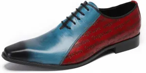 Santimon Men's Oxfords Formal Dress Leather Tuxedo Shoes for Men Fashion Prom Wingtip Oxford Business Casual Shoes Men