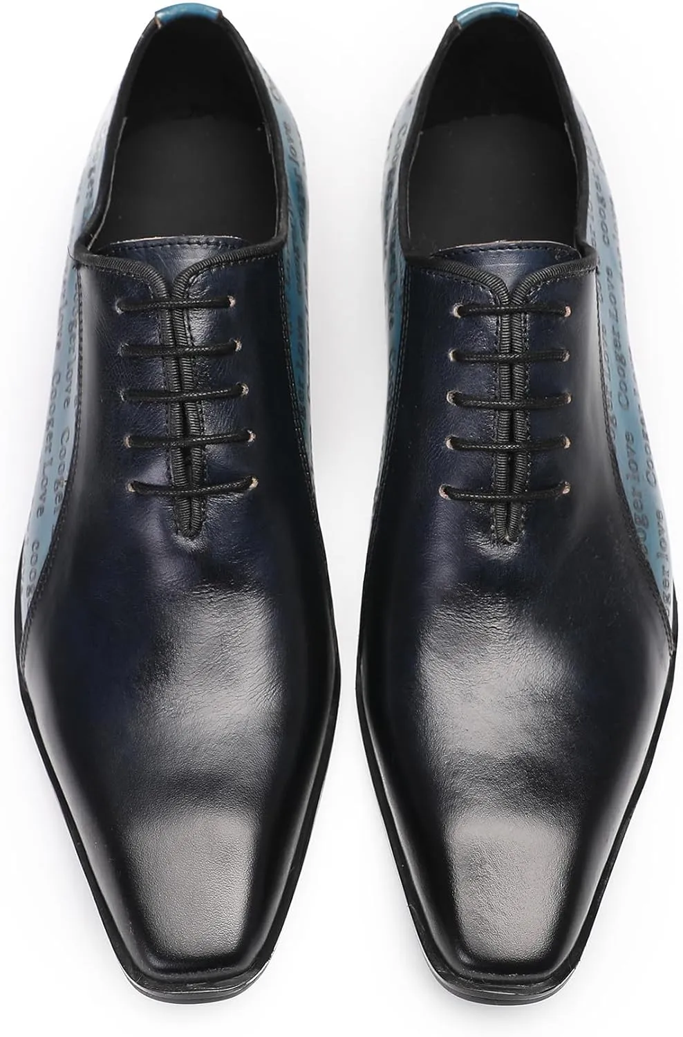 Santimon Men's Oxfords Formal Dress Leather Tuxedo Shoes for Men Fashion Prom Wingtip Oxford Business Casual Shoes Men