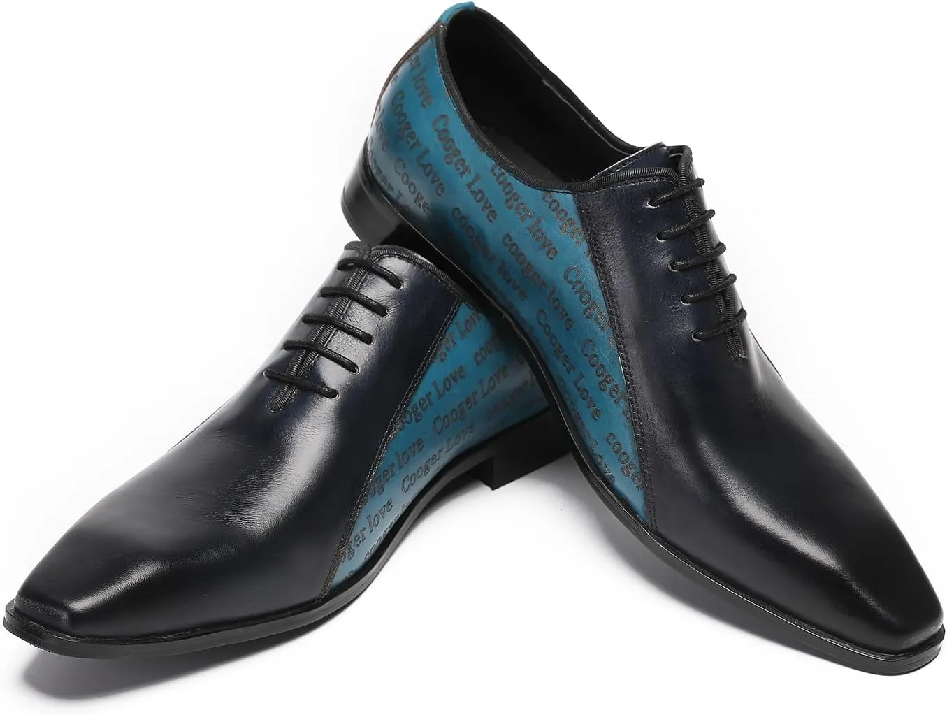 Santimon Men's Oxfords Formal Dress Leather Tuxedo Shoes for Men Fashion Prom Wingtip Oxford Business Casual Shoes Men