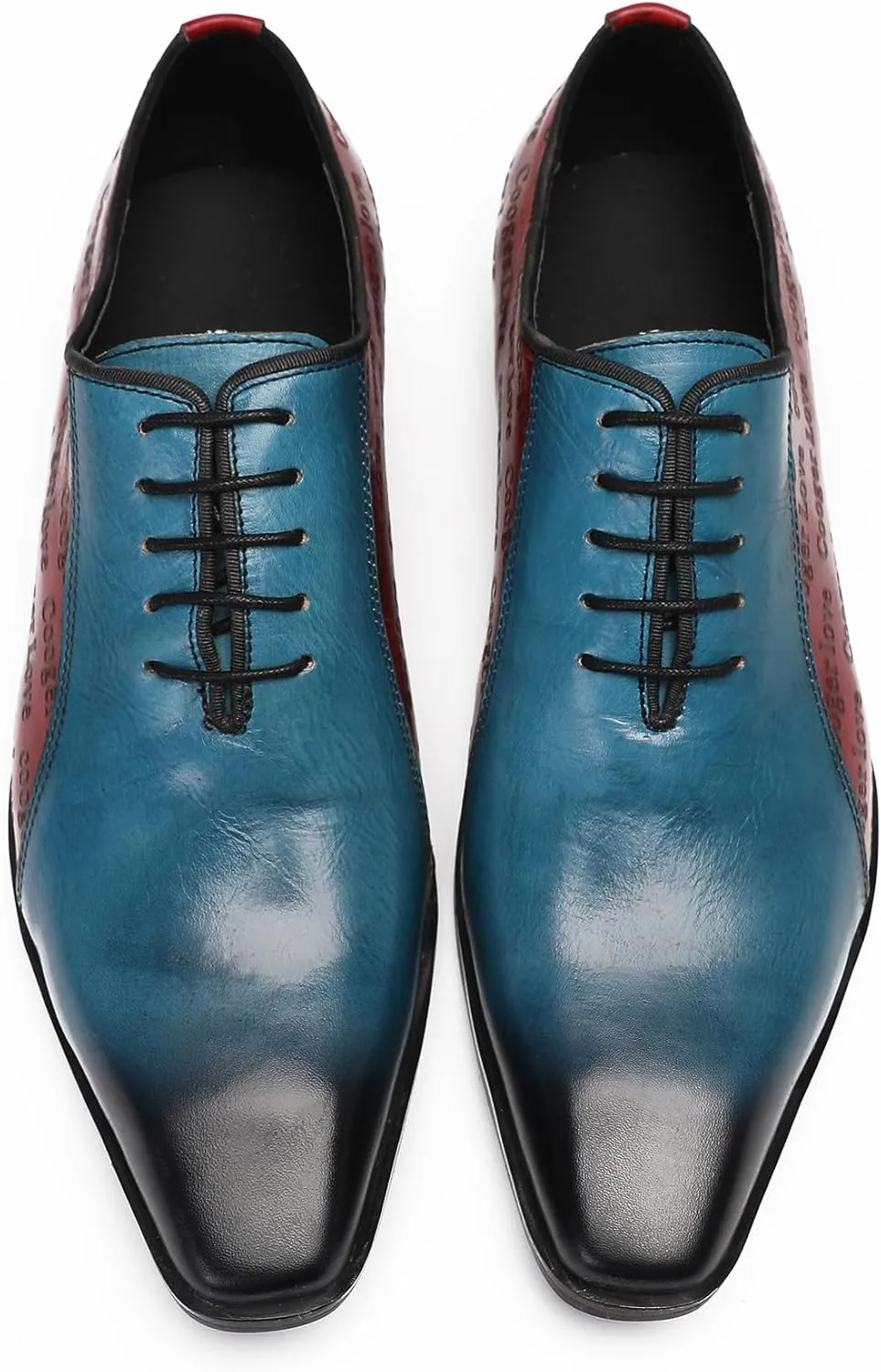 Santimon Men's Oxfords Formal Dress Leather Tuxedo Shoes for Men Fashion Prom Wingtip Oxford Business Casual Shoes Men