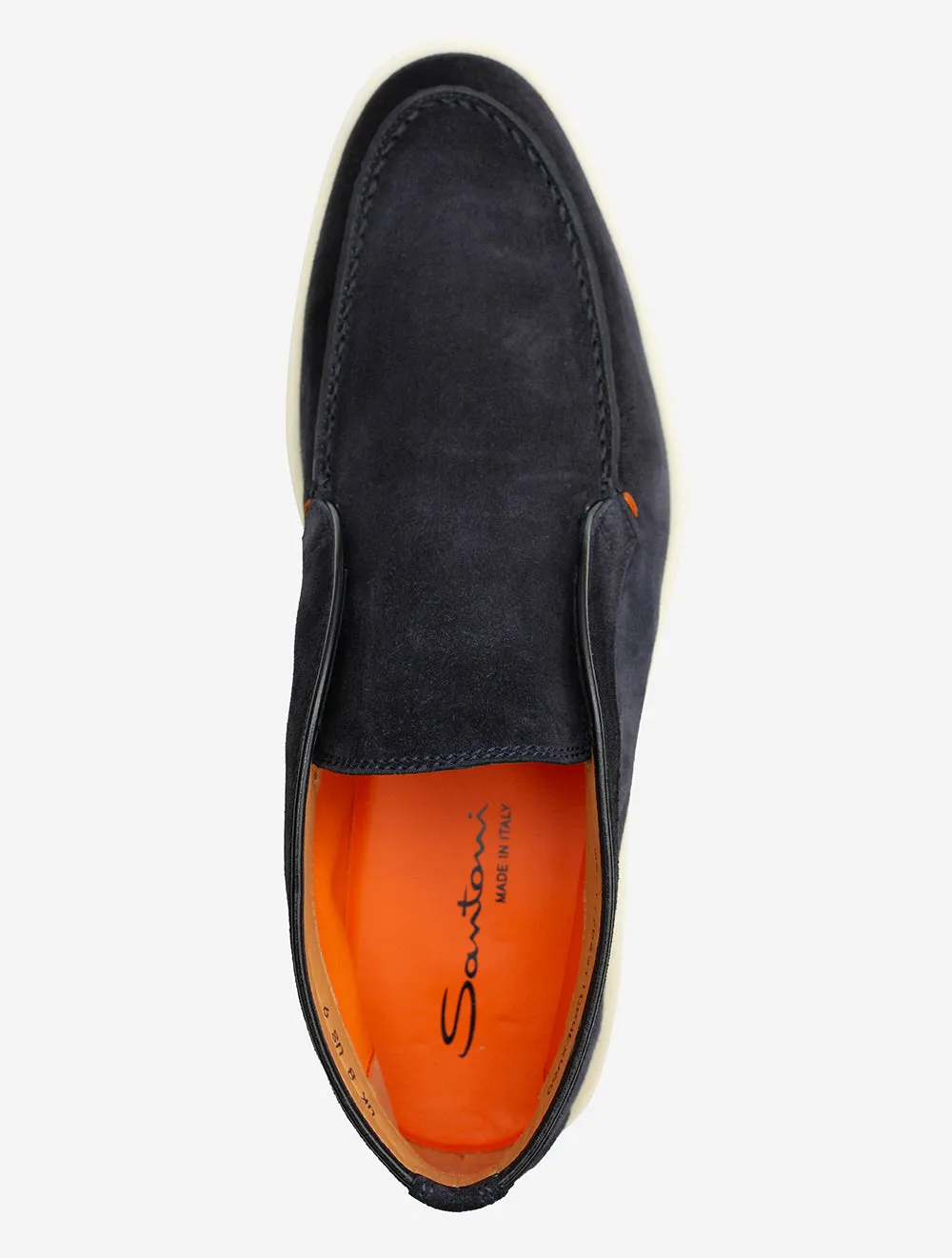 SANTONI Suede Desert Boot Navy