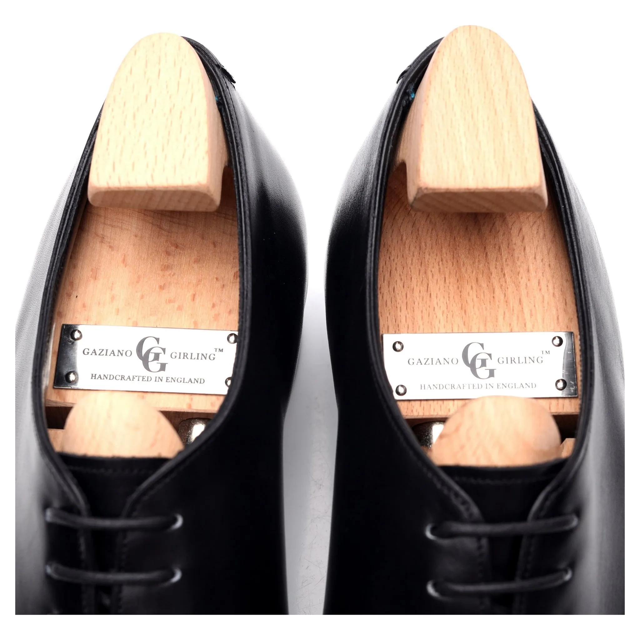'Sinatra' Black Leather Wholecut Oxford UK 8.5 E