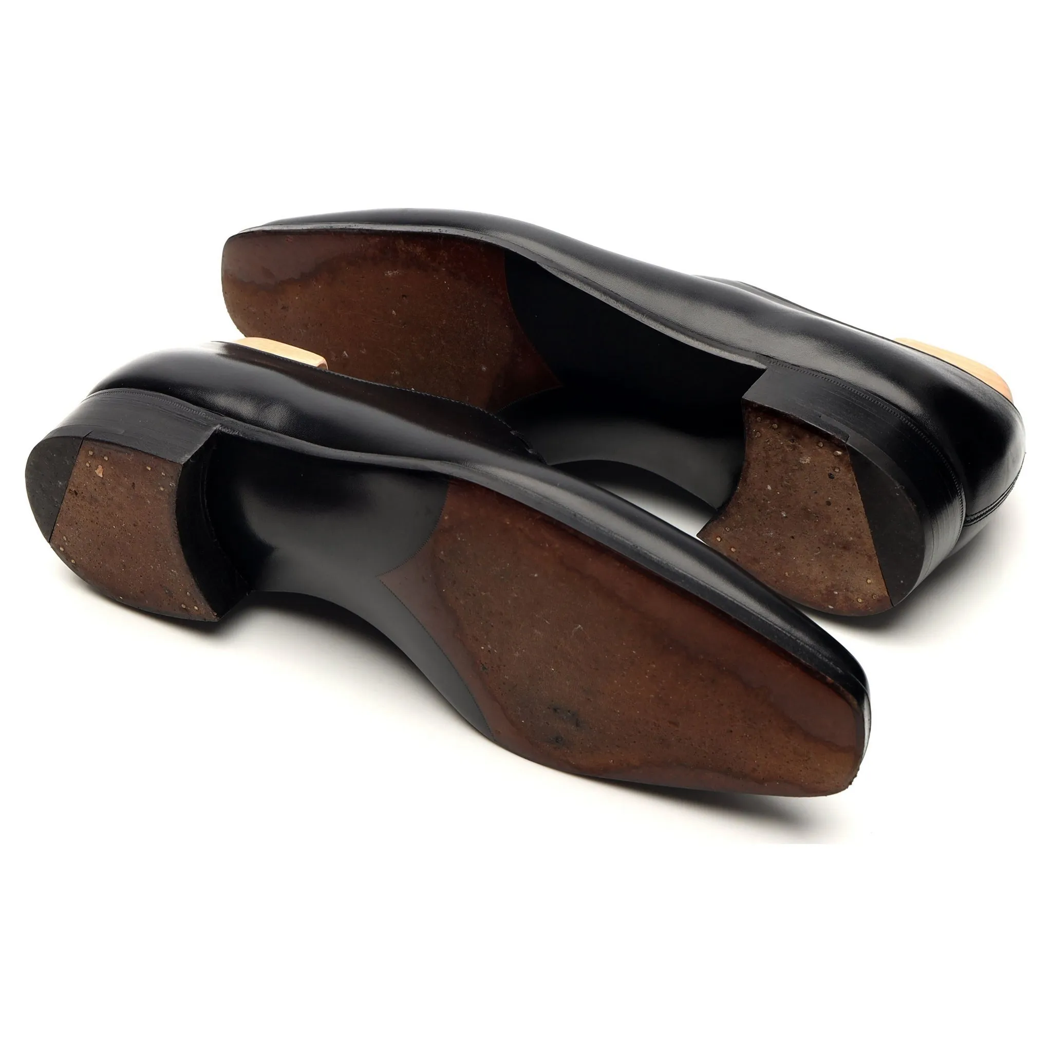 'Sinatra' Black Leather Wholecut Oxford UK 8.5 E