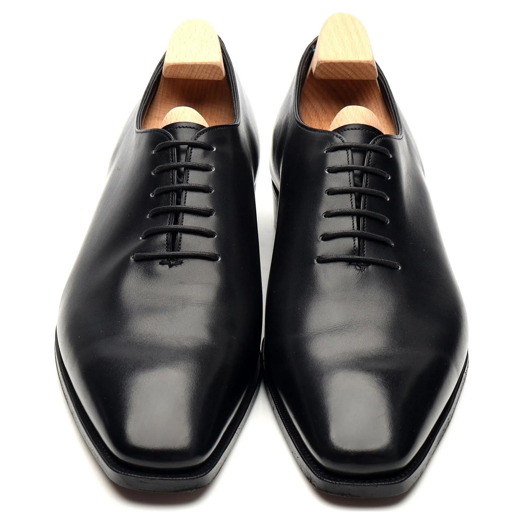 'Sinatra' Black Leather Wholecut Oxford UK 8.5 E