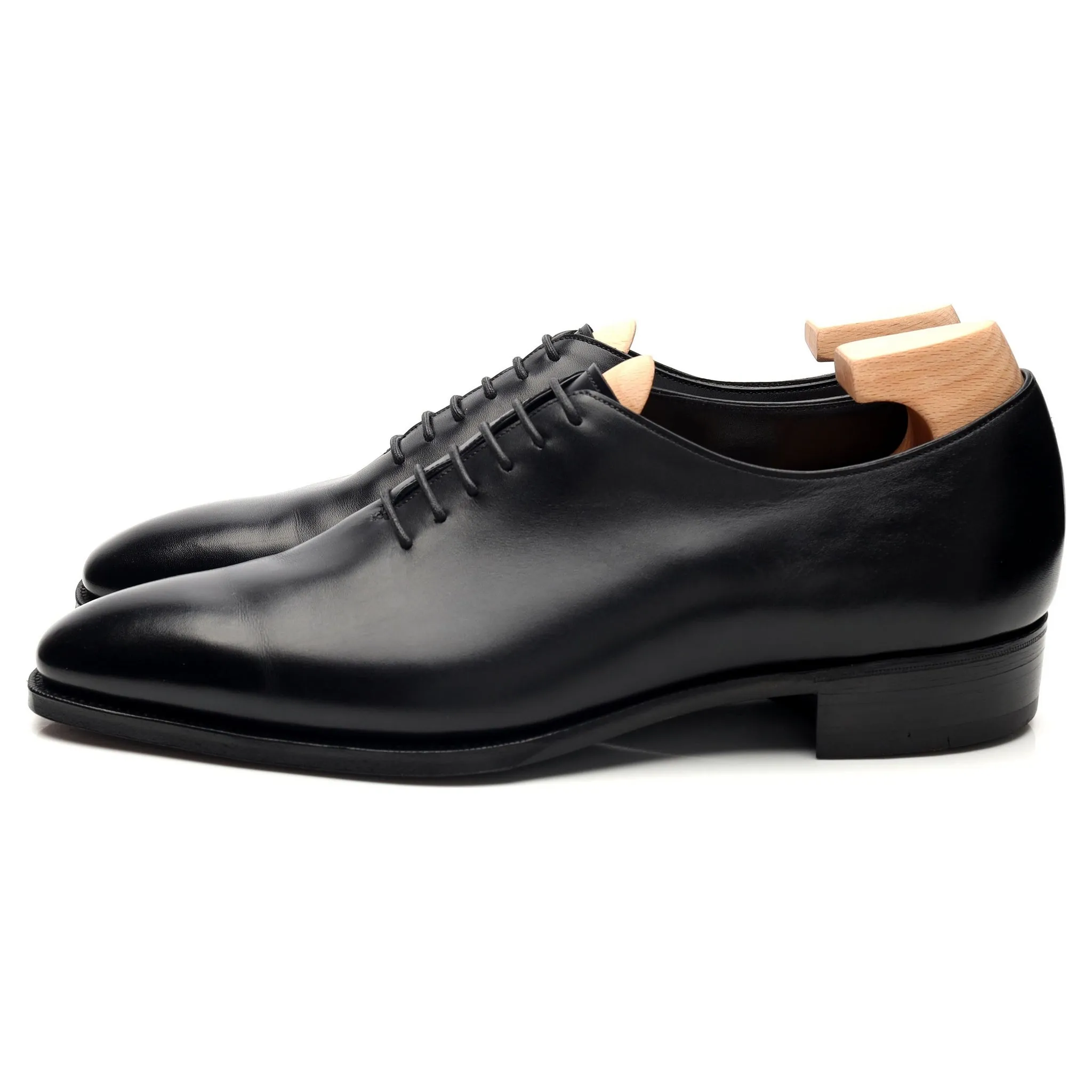 'Sinatra' Black Leather Wholecut Oxford UK 8.5 E