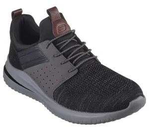 Skechers Men Delson 3.0 - Cicada  #:210238 Wide Fit BKGY