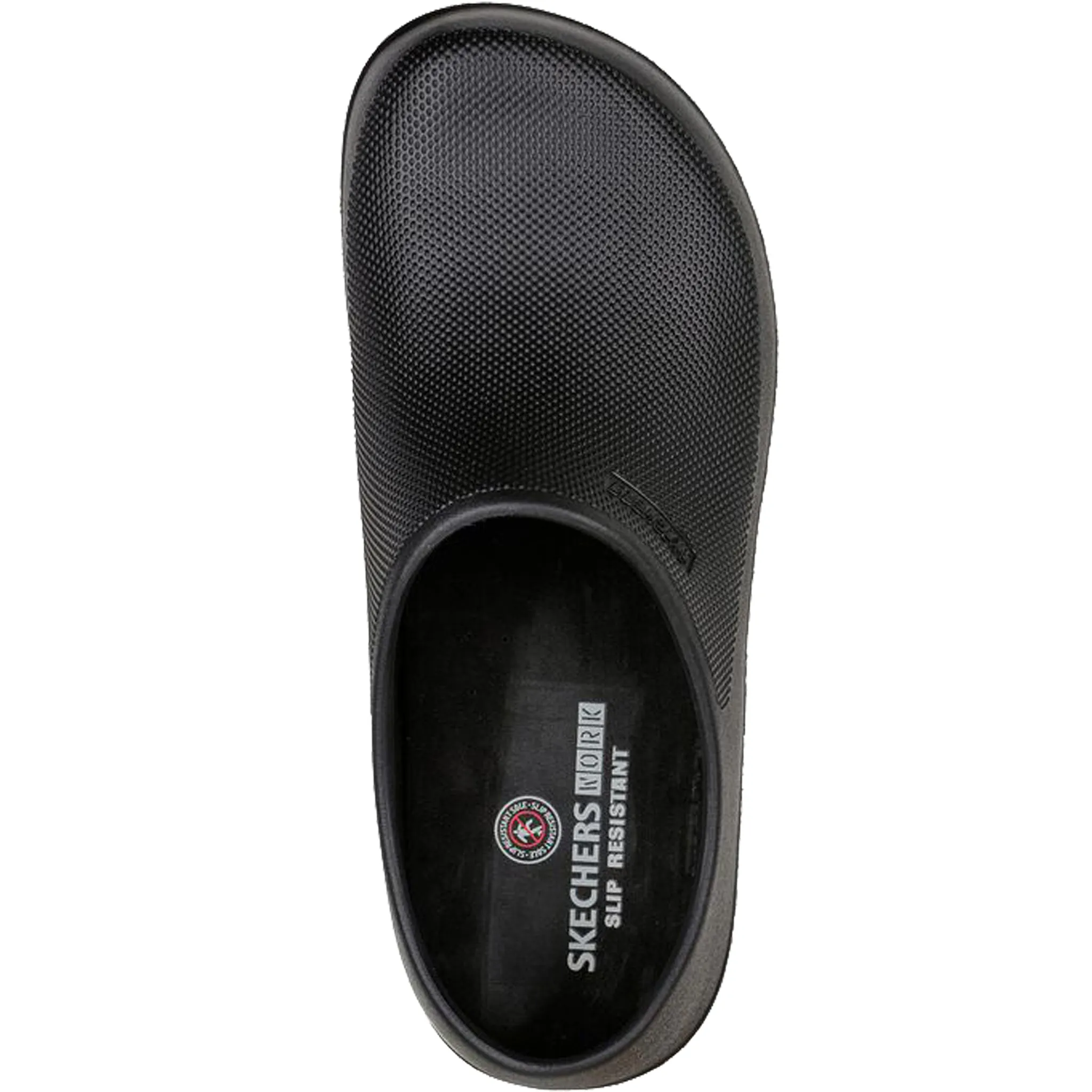 Skechers Men's 200072 Evaa Clogstith SR Slip Resistant Work Shoes Clogs Black