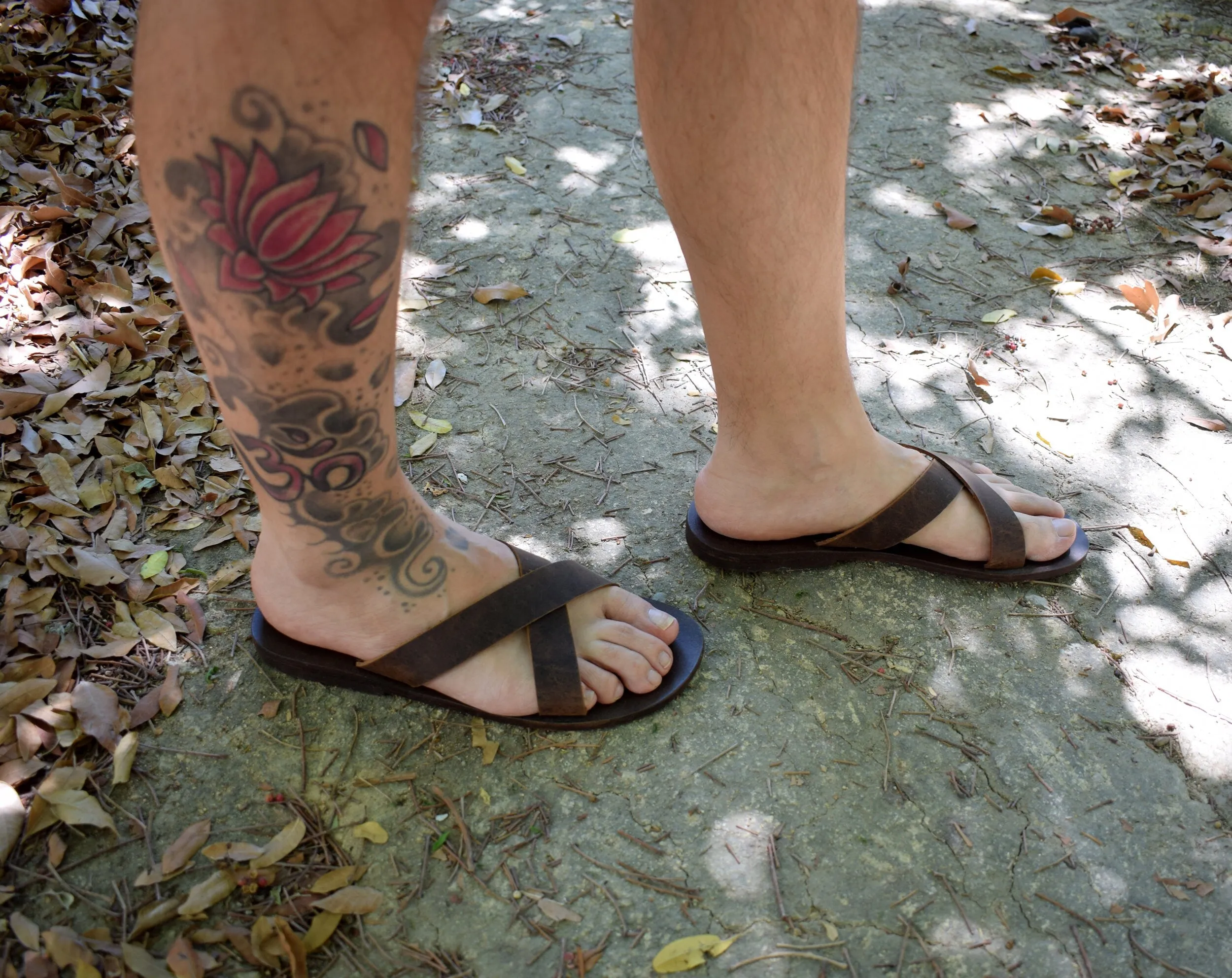 Slides Greek Leather sandals Men, Brown Color, Gift For him, Handmade Sparta High Quality Genuine Leather sandals,