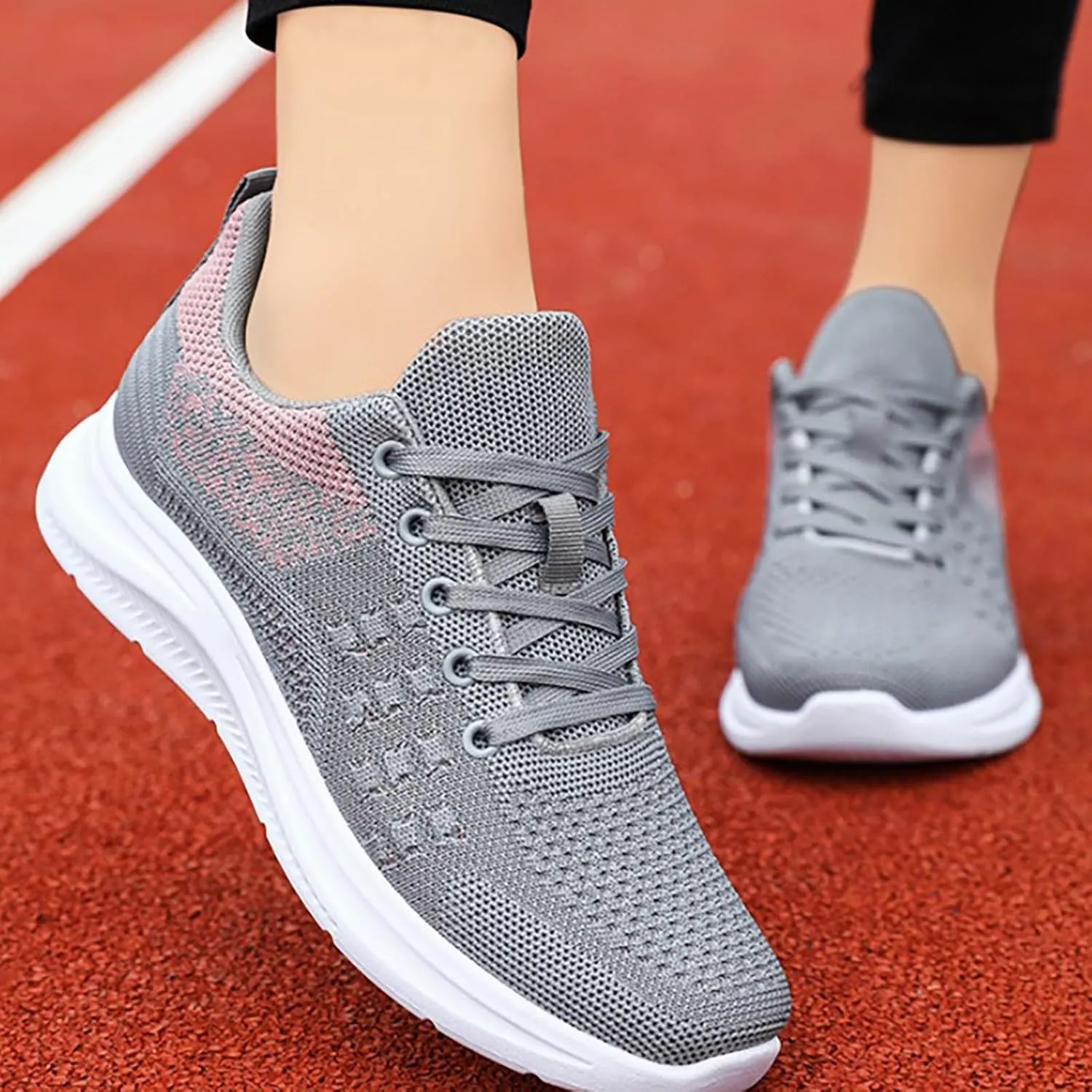 Sneakers for Men Work Shoes Women Women's Loafer Flat Round Toe Slip On Casual Black Loafers Women Comfortable Platform Sneakers for Women Black