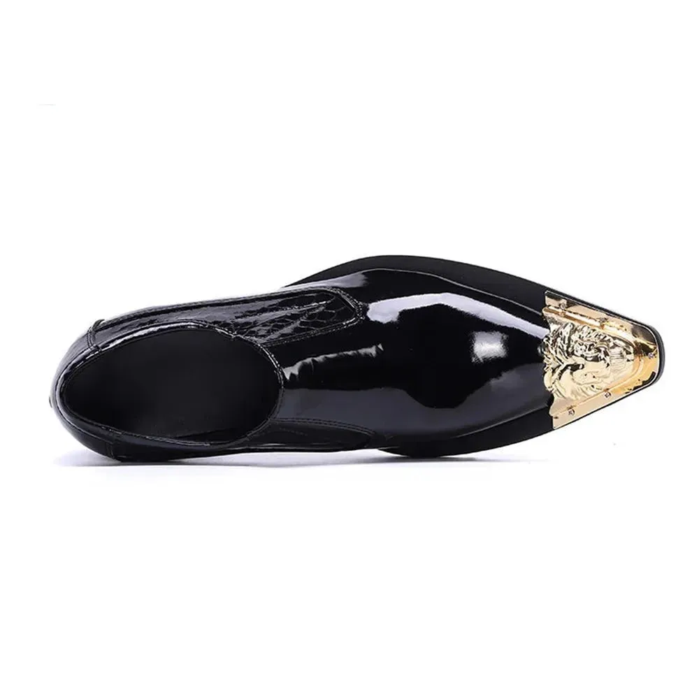 Square Heel Men's Slip-On Shoes