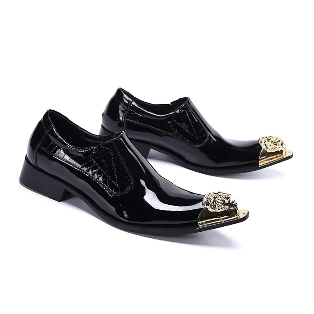 Square Heel Men's Slip-On Shoes