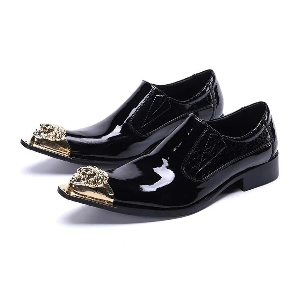 Square Heel Men's Slip-On Shoes
