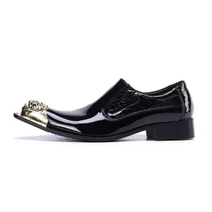 Square Heel Men's Slip-On Shoes