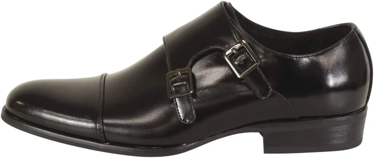 STACY ADAMS Men's Gordon Cap Toe Double Monk Strap Loafer