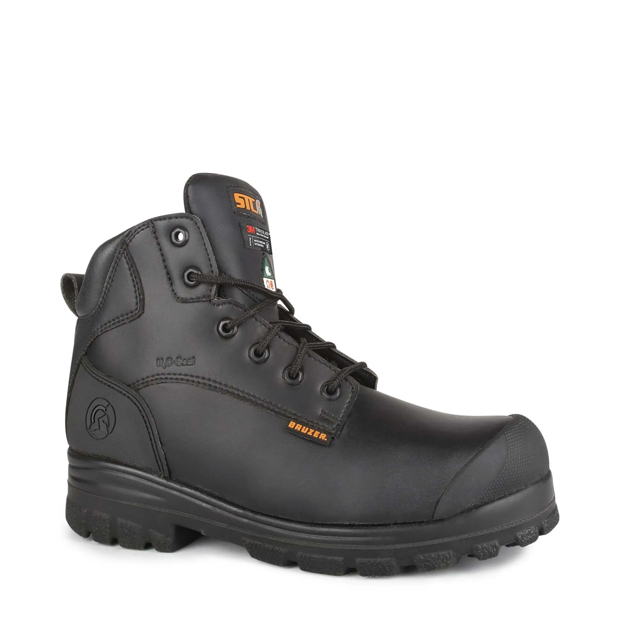 STC Men's 6" Trump Safety Work Boots | Vegan Chemtech Microfiber, Waterproof, Steel Toe, Electric Shock & Puncture Resistant, TPU Scuff Toe | Sizes 4-14