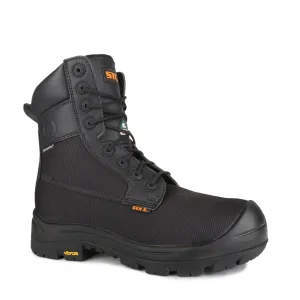 STC Men's 8" Shire Safety Work Boots | Vegan Ballistic Nylon, Waterproof, Composite Toe, Vibram TC4  Sole, Electric Shock & Puncture Resistant | Sizes 7-14