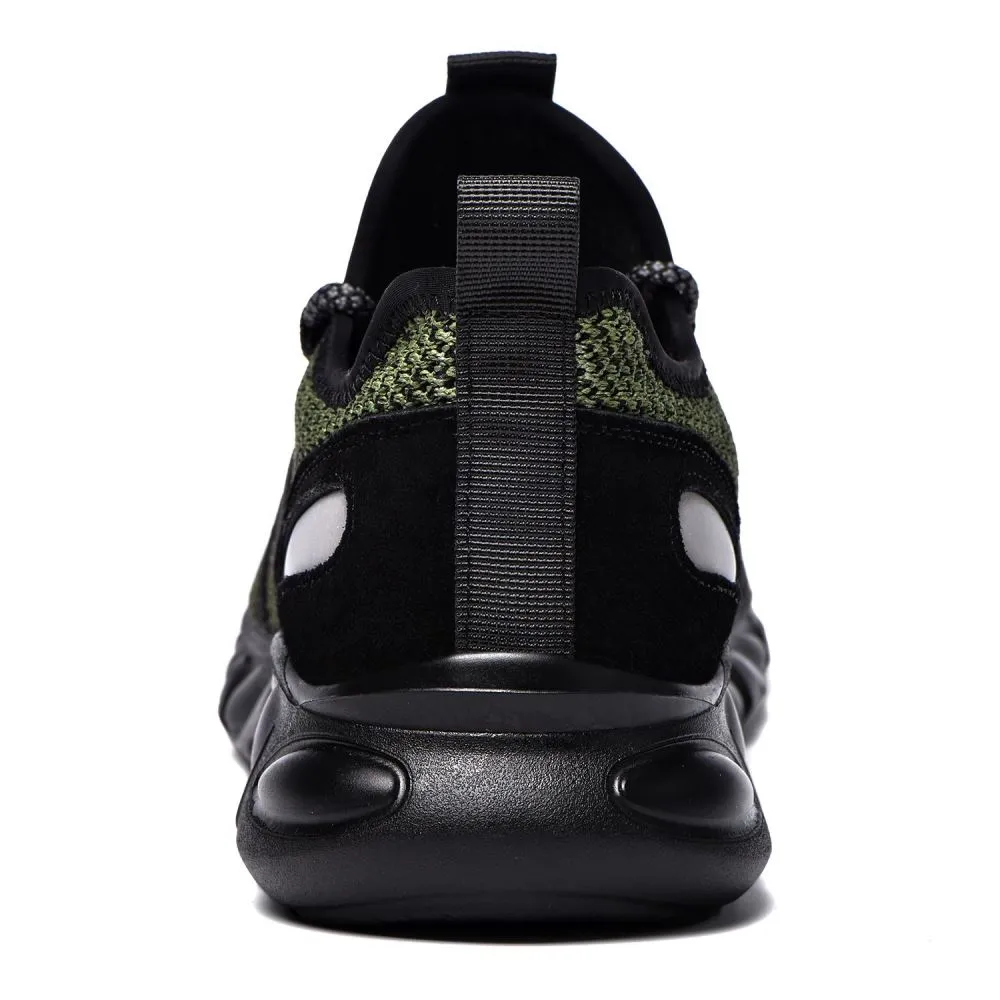 Steel Toe Indestructible Shoes Men Women Lightweight Puncture Resistant Breathable Safety Work Shoes Sneakers for Construction Working Green