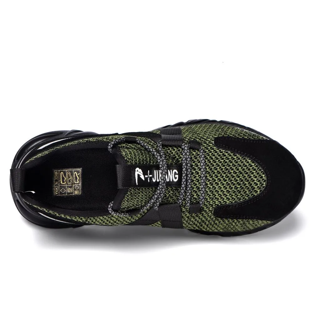 Steel Toe Indestructible Shoes Men Women Lightweight Puncture Resistant Breathable Safety Work Shoes Sneakers for Construction Working Green