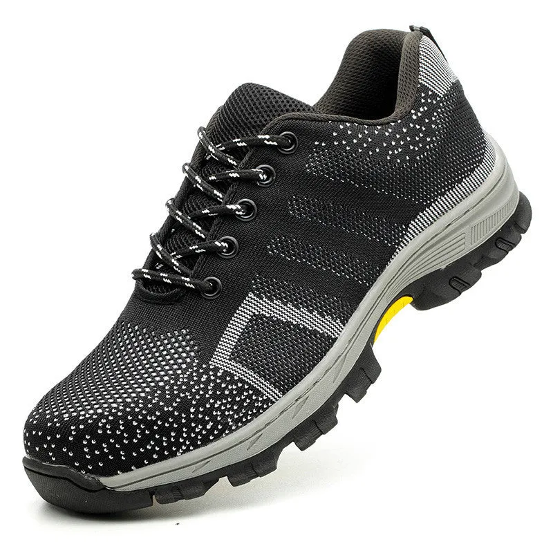 Steel Toe Shoes for Men Breathable Comfortable Women Safety Anti-Puncture Indestructible Construction Work Sneakers