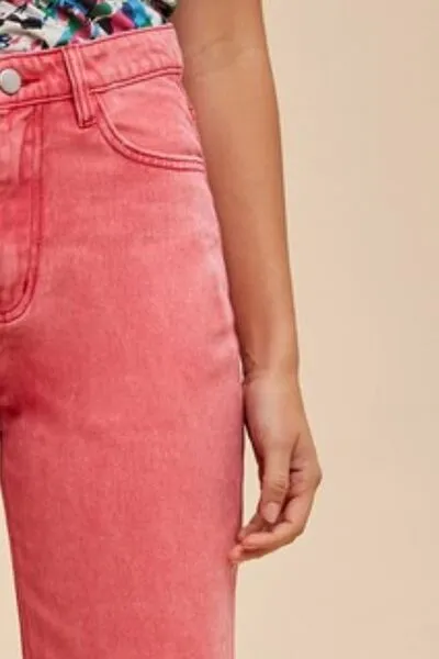 STM Design Women Distressed Raw Hem Jeans