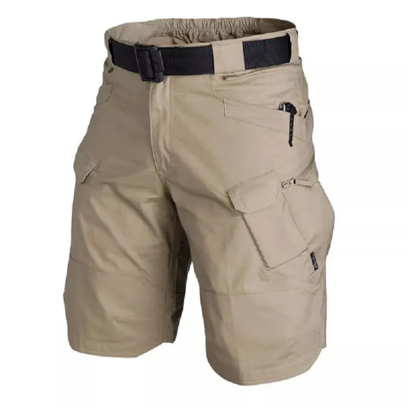 Summer Adventure Cargo Shorts for Men: Waterproof Tactical Urban Shorts for Trekking, Camping, and Hiking