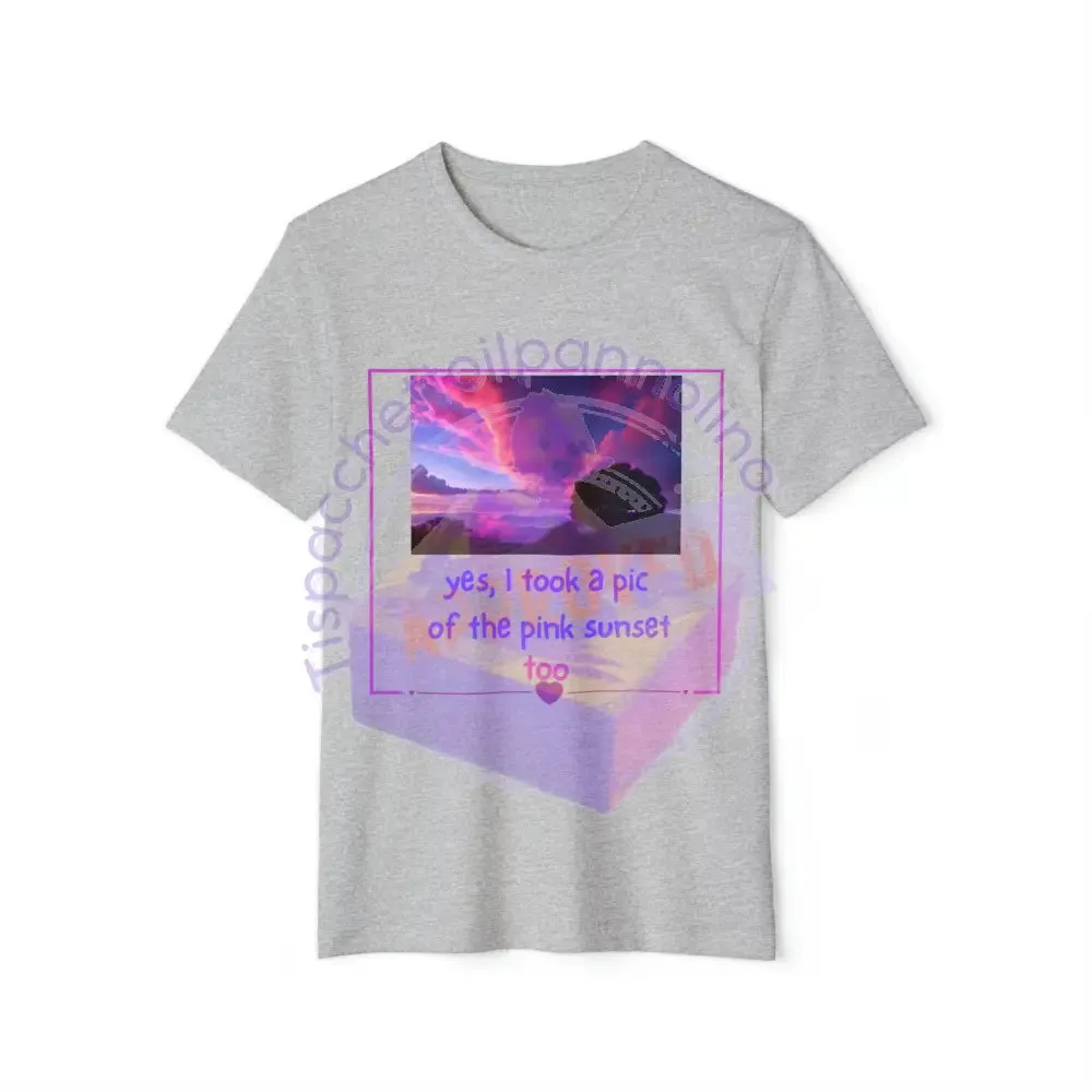Sunset love organic unisex t-shirt