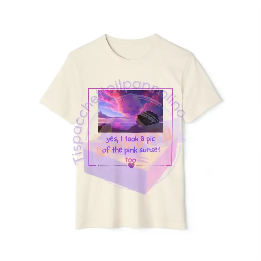 Sunset love organic unisex t-shirt