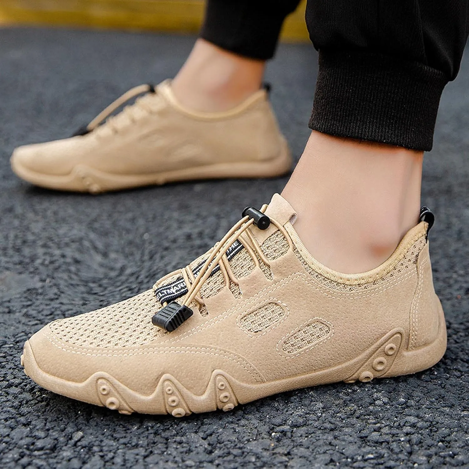 Tennis Shoes Men Mesh Breathable Business Casual Shoes Wedge Sneakers Running Fashion Sneakers Tennis Walking Steel Toe Tennis Shoe Loafers Shoe
