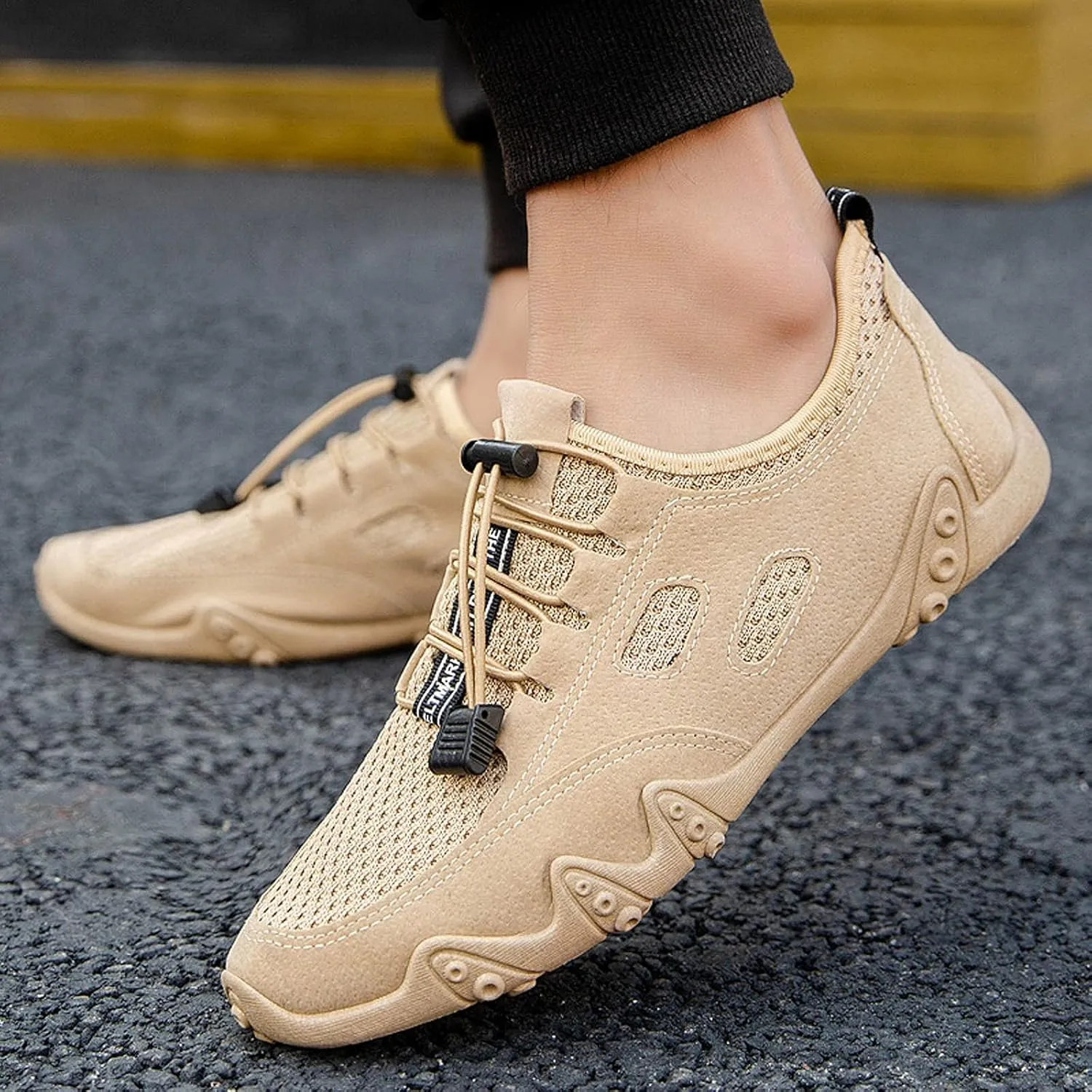 Tennis Shoes Men Mesh Breathable Business Casual Shoes Wedge Sneakers Running Fashion Sneakers Tennis Walking Steel Toe Tennis Shoe Loafers Shoe