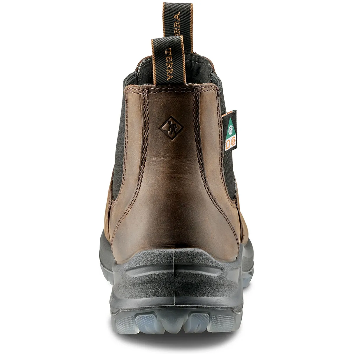 Terra Men's Murphy 6" Comp Toe WP Pull On Safety Work Boot- Brown- R4NRDB