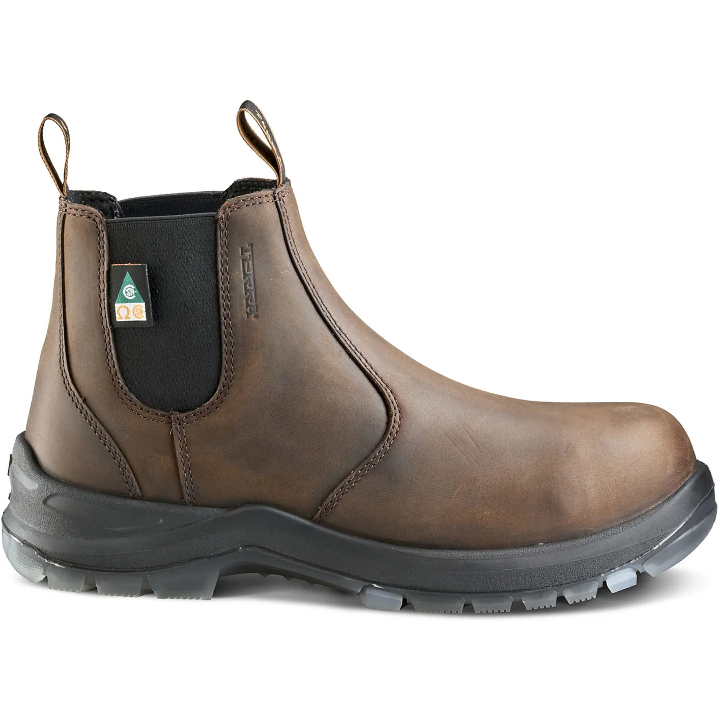 Terra Men's Murphy 6" Comp Toe WP Pull On Safety Work Boot- Brown- R4NRDB